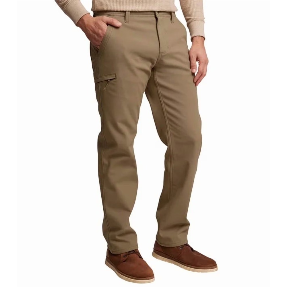 Weatherproof Vintage utility pants mens W 30 L 32 relaxed fleece lined zip tan